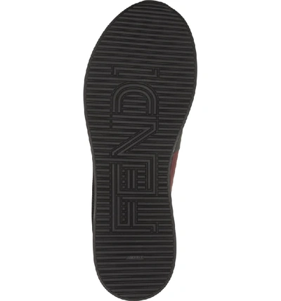 Shop Fendi Logo Slip-on Sneaker In Black/ Red