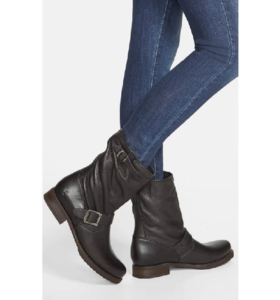 Shop Frye 'veronica Short' Slouchy Boot In Black Leather