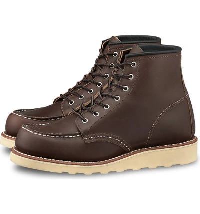 Shop Red Wing 6-inch Moc Boot In Mahogany Leather