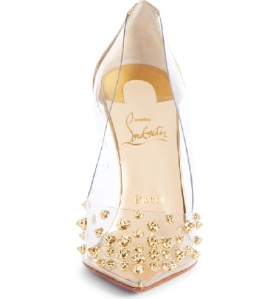 Shop Christian Louboutin Collaclou Spike Pump In Gold