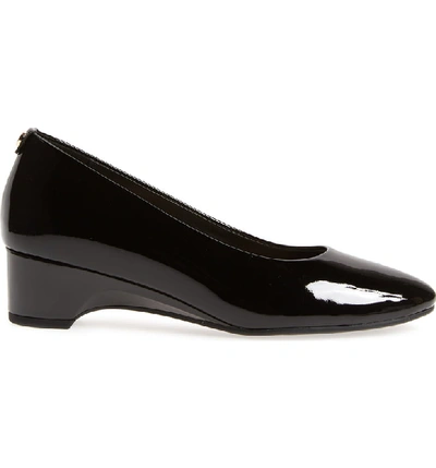 Shop Taryn Rose Babs Demi-wedge Pump In Black Patent Leather