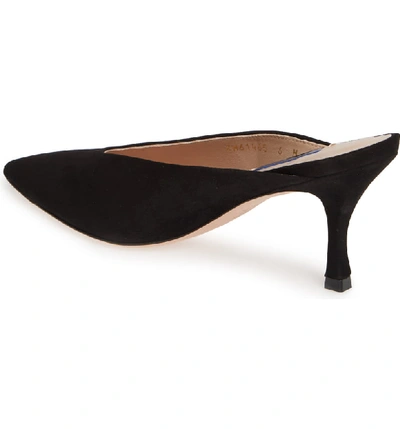 Shop Stuart Weitzman Lulah Mule In Black Suede