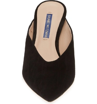 Shop Stuart Weitzman Lulah Mule In Black Suede