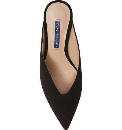 Shop Stuart Weitzman Lulah Mule In Black Suede