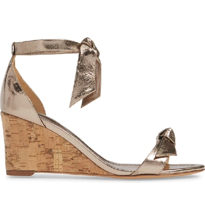 Shop Alexandre Birman Clarita Wedge Sandal In Luna/ Natural