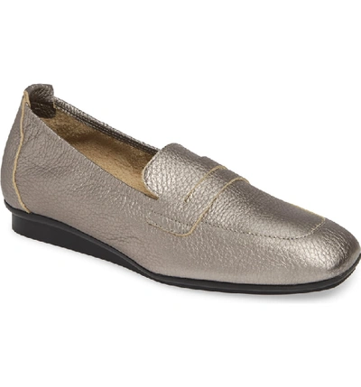 Shop Arche Matana Loafer In Ottone/ Etain Leather