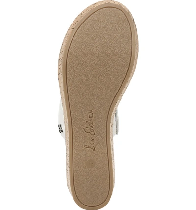 Shop Sam Edelman Rydell Platform Slide Sandal In Bright White Leather