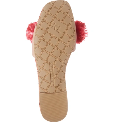Shop Karl Lagerfeld Rainey Slide Sandal In Blush Leather