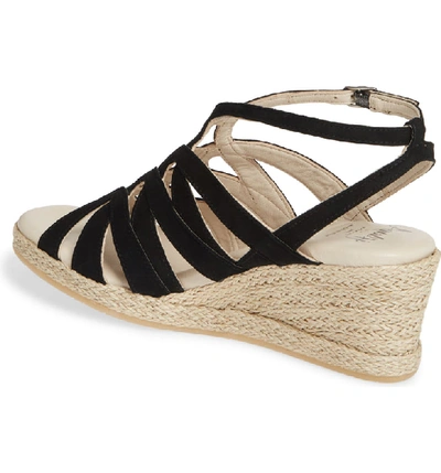 Shop Amalfi By Rangoni Luca Espadrille Wedge Sandal In Black Suede