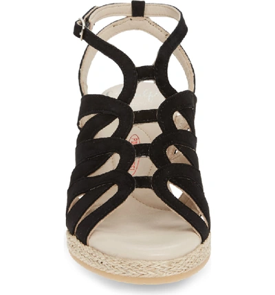 Shop Amalfi By Rangoni Luca Espadrille Wedge Sandal In Black Suede