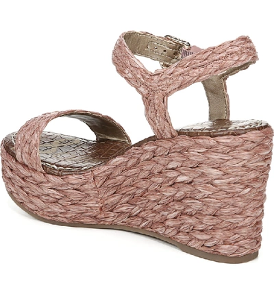 Shop Sam Edelman Deena Platform Wedge In Cameo Pink Fabric