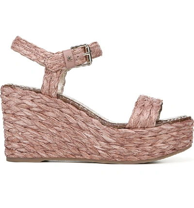 Shop Sam Edelman Deena Platform Wedge In Cameo Pink Fabric