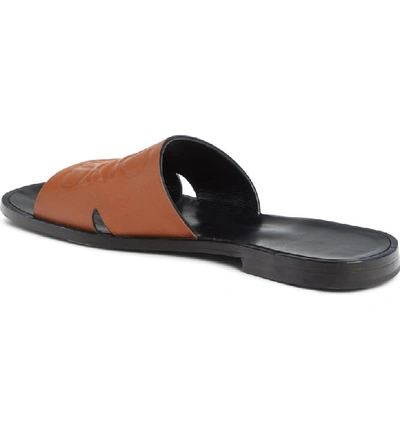 Shop Loewe Anagram Slide Sandal In Rust