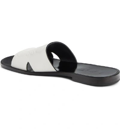 Shop Loewe Anagram Slide Sandal In White