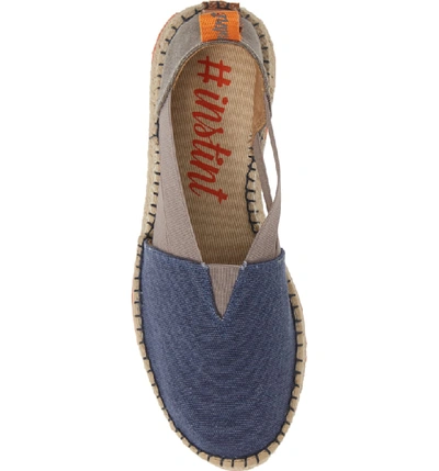 Shop Toni Pons Espadrille Flat In Navy Fabric