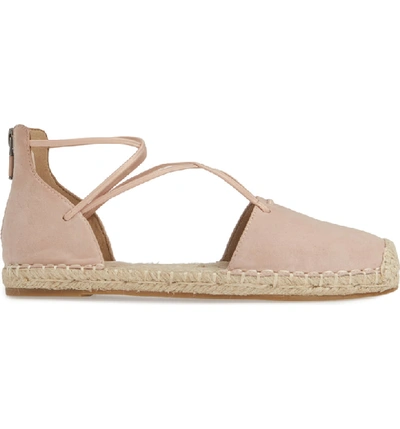 Shop Eileen Fisher Lace Espadrille In Blush Suede
