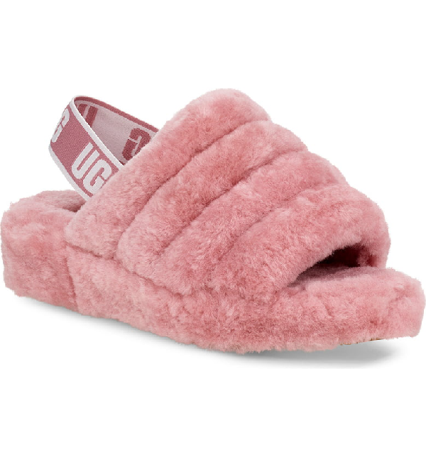 Ugg Fluff Yeah Fur Slide In Seashell Pink | ModeSens