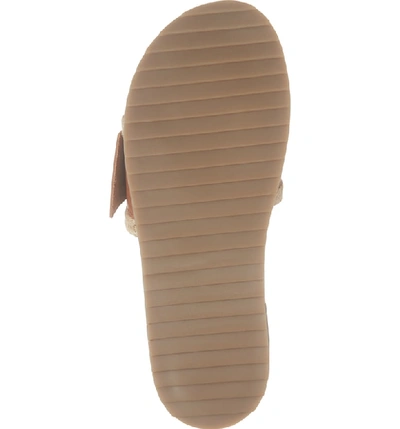 Shop Matisse Hampton Slide Sandal In Tan Calf Hair