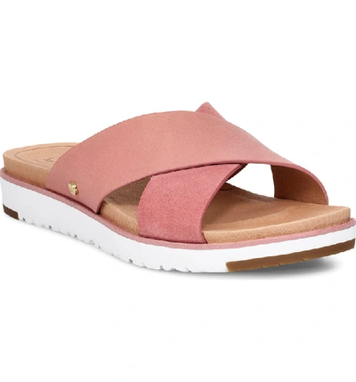 Shop Ugg 'kari' Sandal In Pink Dawn Leather