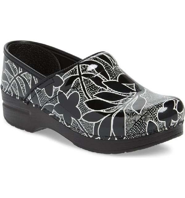 dansko professional clogs black patent leather