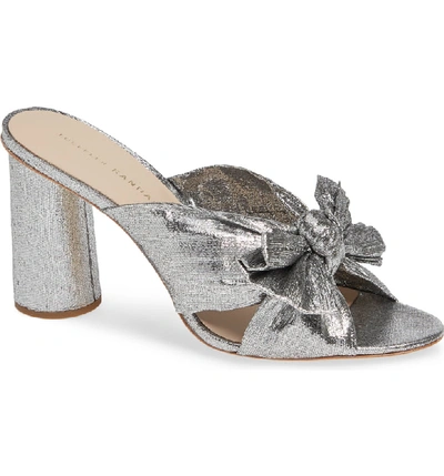 Shop Loeffler Randall Penny Knotted Lame Sandal In Silver