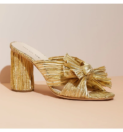 Shop Loeffler Randall Penny Knotted Lame Sandal In Silver