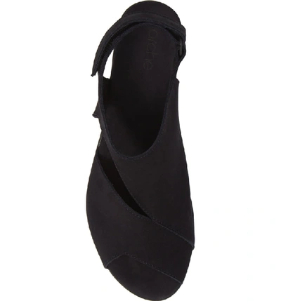 Shop Arche Obibbi Asymmetrical Slingback Sandal In Nuit Nubuck