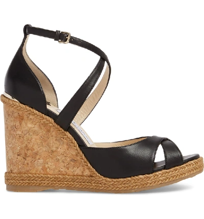 Shop Jimmy Choo Alanah Espadrille Wedge Sandal In Black