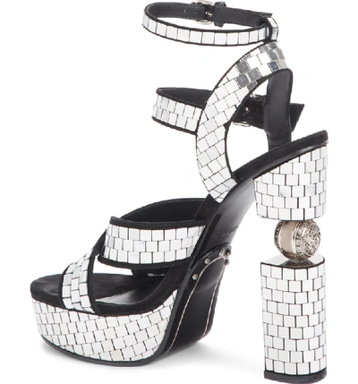 Shop Balmain Jeni Mirror Platform Sandal In Silver