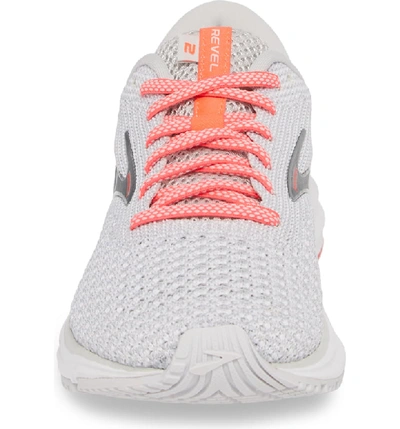 Shop Brooks Revel 2 Running Shoe In Grey/ White/ Pink