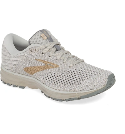 Shop Brooks Revel 2 Running Shoe In White/ Champagne