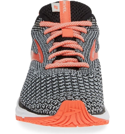 Shop Brooks Revel 2 Running Shoe In Black/ Light Grey/ Coral
