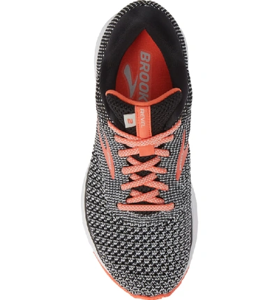 Shop Brooks Revel 2 Running Shoe In Black/ Light Grey/ Coral