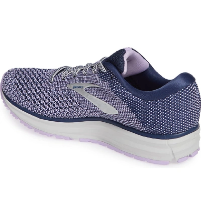 Shop Brooks Revel 2 Running Shoe In Blue/ Purple Rose/ Grey