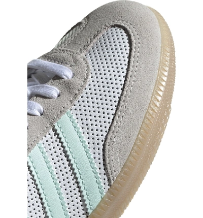 Shop Adidas Originals Samba Sneaker In White/ Ice Mint/ Grey One