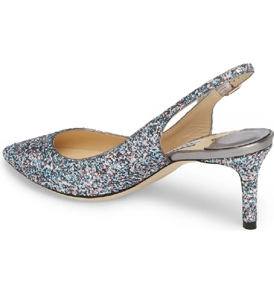 Shop Jimmy Choo Erin Glitter Slingback Pump In Bubblegum