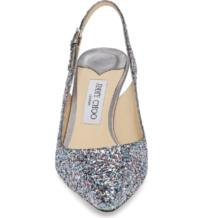 Shop Jimmy Choo Erin Glitter Slingback Pump In Bubblegum