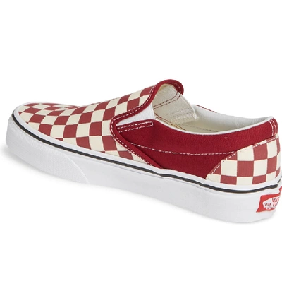 Shop Vans Classic Slip-on Sneaker In Rumba Red/ True White