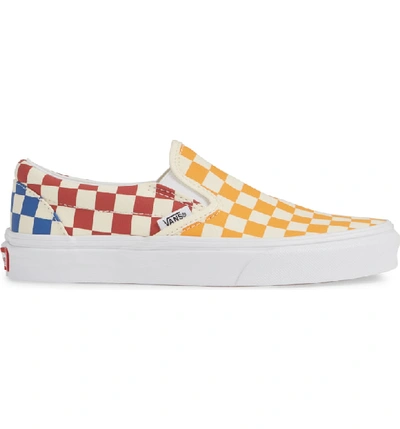 Shop Vans Classic Sneaker In Checkerboard Multi/ True White