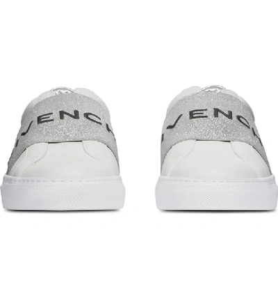 Shop Givenchy Logo Strap Slip-on Sneaker In White/ Silver