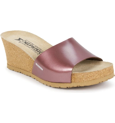 Shop Mephisto Lise Platform Wedge Sandal In Spice Star Leather