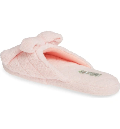 Shop Patricia Green 'bonnie' Bow Slipper In Pink Fabric