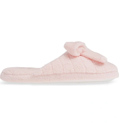 Shop Patricia Green 'bonnie' Bow Slipper In Pink Fabric