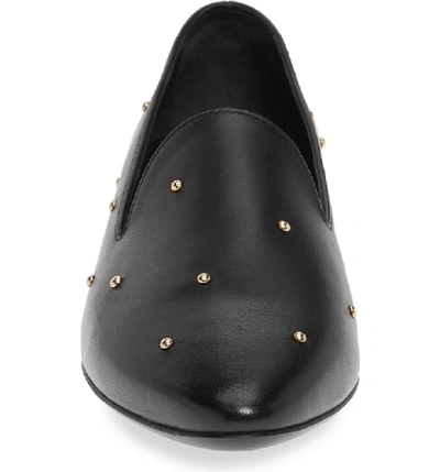 Shop Agl Attilio Giusti Leombruni Studded Loafer In Black Leather