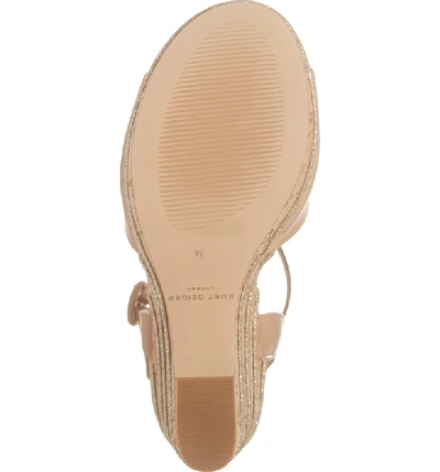 Shop Kurt Geiger Ally Wedge Platform Sandal In Tan Leather