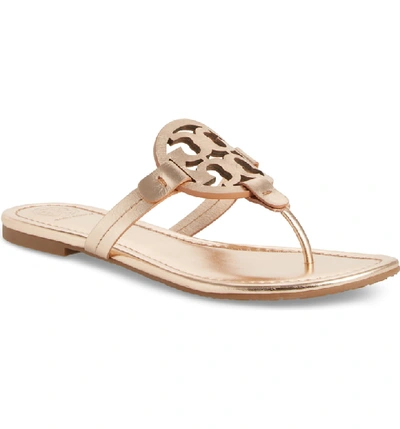 Shop Tory Burch Miller Sandal In Rose Gold