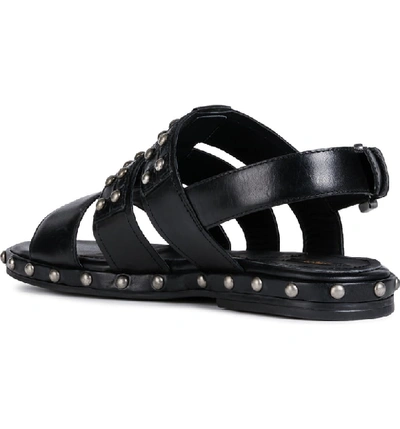 Geox Kolleen Sandal In Black Leather | ModeSens