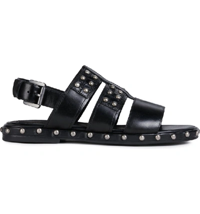 Geox Kolleen Sandal In Black Leather | ModeSens