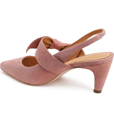 Shop Bill Blass Billie Bow Quarter Strap Pump In Tea Rose