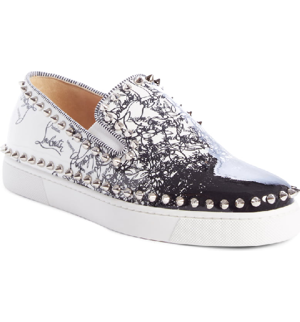 Christian Louboutin Exclusive To Mytheresa - Pik Boat Woman Leather  Sneakers In White | ModeSens